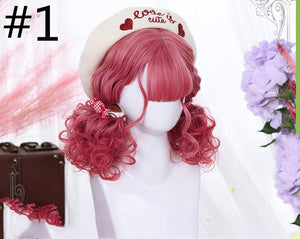 Roman Roll Couple Short Curly Synthetic Lolita Wig  ALICE0038