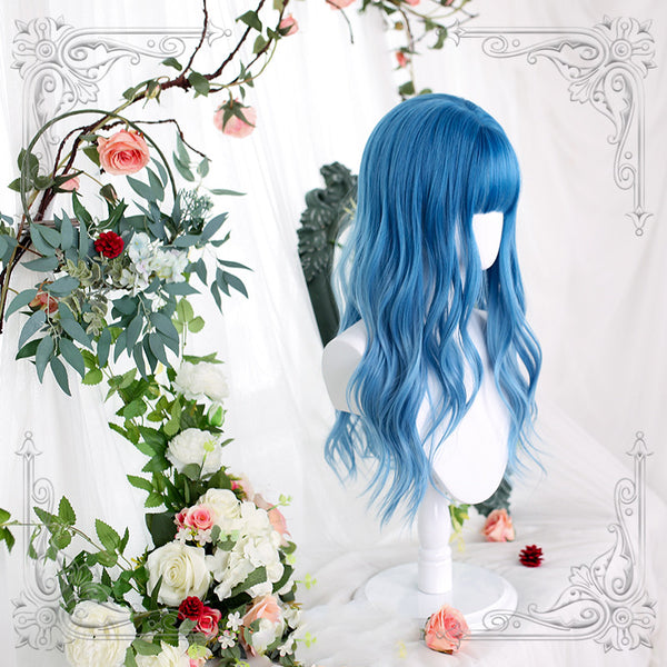Blue Gradient Long Curly Synthetic Lolita Wig ALICE0128
