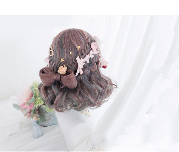 Bowknot Short Curly Synthetic Lolita Wig  ALICE0018