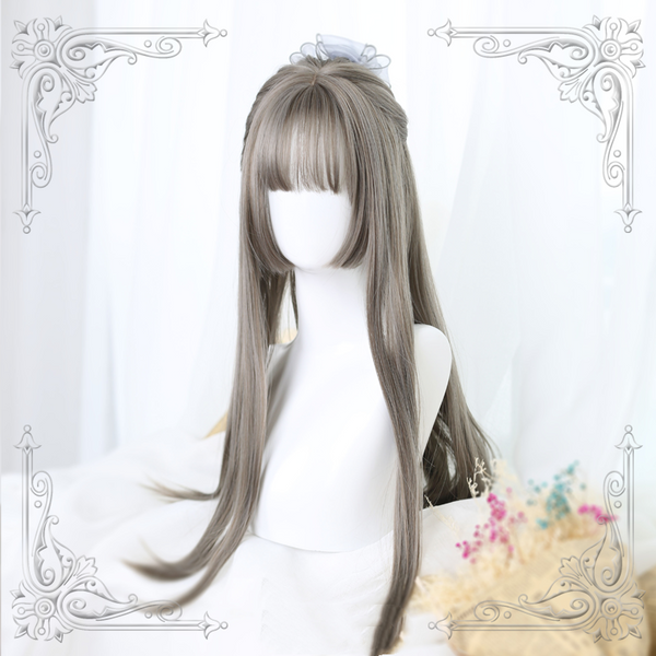 Kanako Air Bangs Long Straight Synthetic Lolita Wig ALICE0071