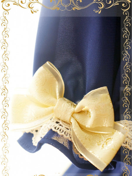 Sailor Collar Short Sleeves Lolita Dress Navy Blue