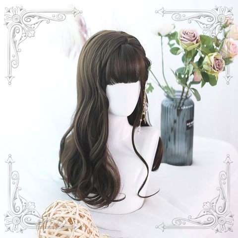 Chestnut Brown Long Curly Synthetic Lolita Wig ALICE0115