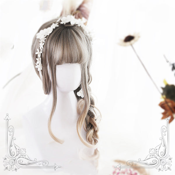 Olivia Air Bangs Mid-length Curly Synthetic Lolita Wig ALICE0050