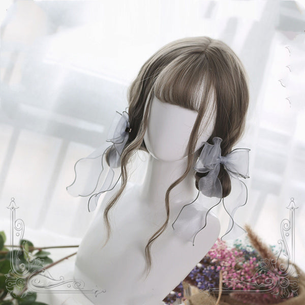 Polly Air Bangs Water Ripple Mid-length Curly Synthetic Lolita Wig ALICE0044