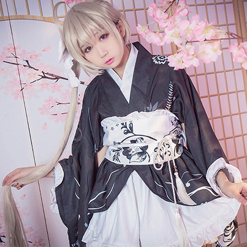 Anime Fukigen na Mononokean Haruitsuki Abeno Cosplay Costume Kimono Yukata!
