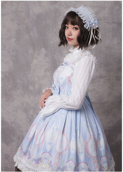 Classic Lolita Pink Printed Dress AGD013
